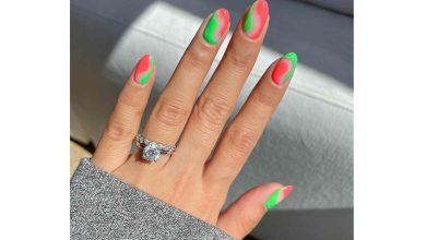 Watermelon nail design